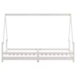 fehér tömör fenyőfa gyerekágykeret 80 x 200 cm