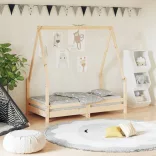 tömör fenyőfa gyerekágykeret 70 x 140 cm