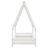 fehér tömör fenyőfa gyerekágykeret 70 x 140 cm