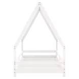 fehér tömör fenyőfa gyerekágykeret 90x190 cm