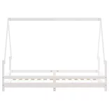 fehér tömör fenyőfa gyerekágykeret 90x190 cm