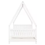 fehér tömör fenyőfa gyerekágykeret 90 x 200 cm