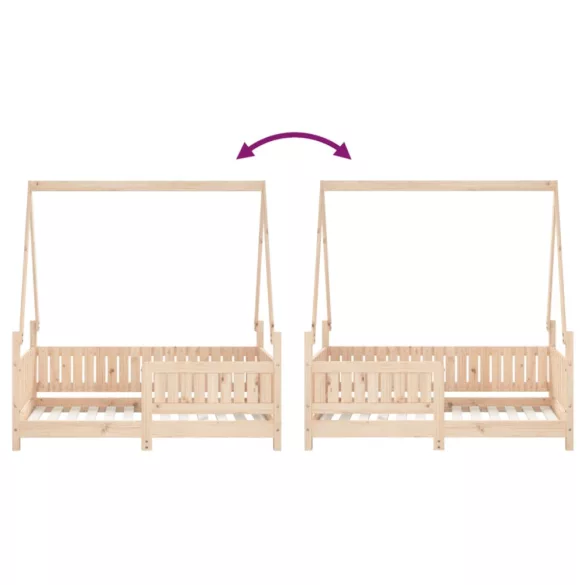 tömör fenyőfa gyerekágykeret 70 x 140 cm