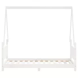 fehér tömör fenyőfa gyerekágykeret 80 x 160 cm