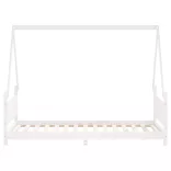 fehér tömör fenyőfa gyerekágykeret 90x190 cm