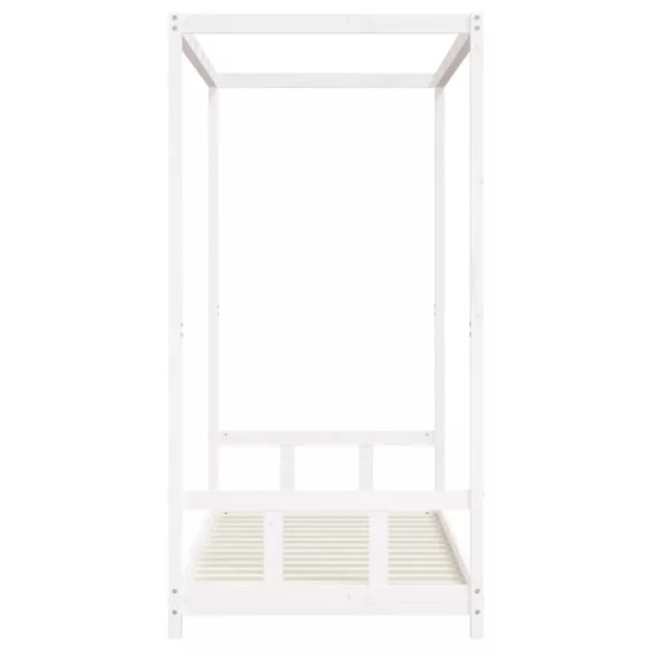 fehér tömör fenyőfa gyerekágykeret 90x190 cm