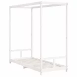 fehér tömör fenyőfa gyerekágykeret 80 x 200 cm