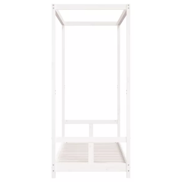 fehér tömör fenyőfa gyerekágykeret 80 x 200 cm