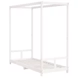 fehér tömör fenyőfa gyerekágykeret 80 x 200 cm