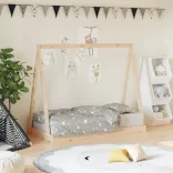 tömör fenyőfa gyerekágykeret 70 x 140 cm