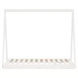 fehér tömör fenyőfa gyerekágykeret 70 x 140 cm