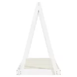 fehér tömör fenyőfa gyerekágykeret 70 x 140 cm