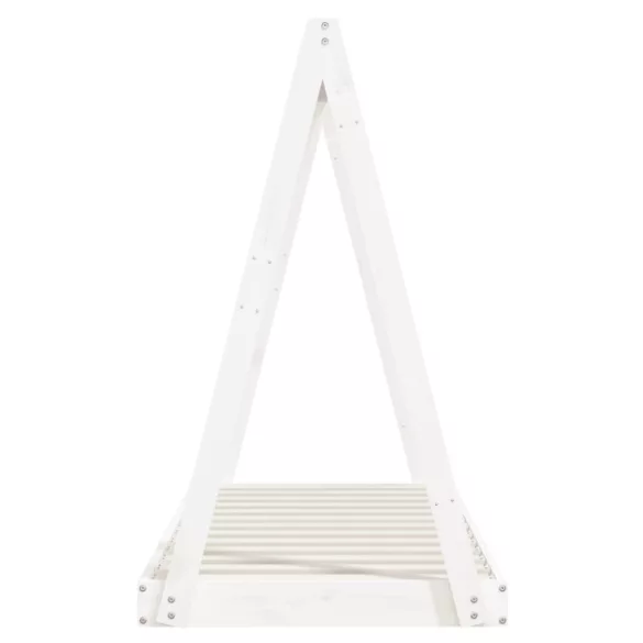 fehér tömör fenyőfa gyerekágykeret 70 x 140 cm