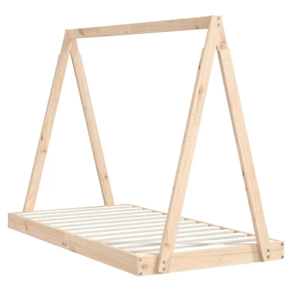 tömör fenyőfa gyerekágykeret 80 x 160 cm