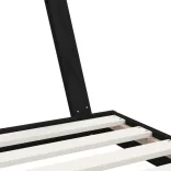 fekete tömör fenyőfa gyerekágykeret 80 x 160 cm