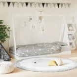 fehér tömör fenyőfa gyerekágykeret 80 x 200 cm