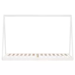 fehér tömör fenyőfa gyerekágykeret 80 x 200 cm