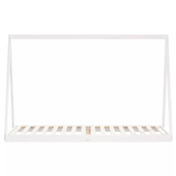 fehér tömör fenyőfa gyerekágykeret 80 x 200 cm