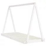 fehér tömör fenyőfa gyerekágykeret 80 x 200 cm