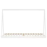 fehér tömör fenyőfa gyerekágykeret 90 x 200 cm