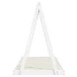 fehér tömör fenyőfa gyerekágykeret 90 x 200 cm