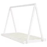 fehér tömör fenyőfa gyerekágykeret 90 x 200 cm