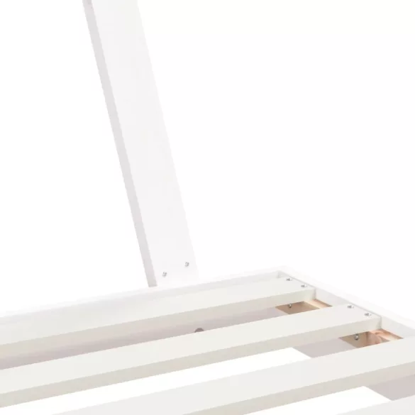 fehér tömör fenyőfa gyerekágykeret 90 x 200 cm