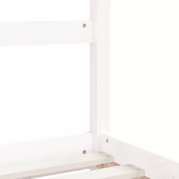 fehér tömör fenyőfa gyerekágykeret 90x190 cm