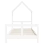 fehér tömör fenyőfa gyerekágykeret 80 x 200 cm