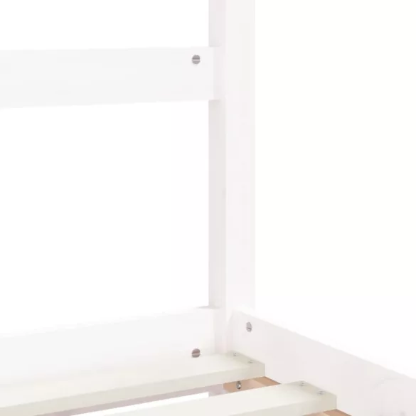 fehér tömör fenyőfa gyerekágykeret 80 x 200 cm