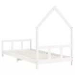 fehér tömör fenyőfa gyerekágykeret 90 x 200 cm