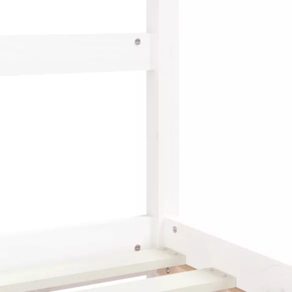 fehér tömör fenyőfa gyerekágykeret 90 x 200 cm