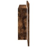 füstös tölgy akril LED-es tükrös fürdőszobaszekrény 80x12x45 cm