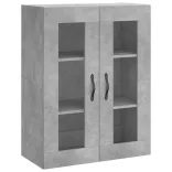 betonszürke szerelt fa fali szekrény 69,5 x 34 x 90 cm