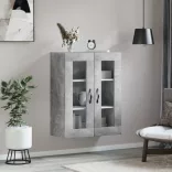 betonszürke szerelt fa fali szekrény 69,5 x 34 x 90 cm