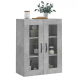 betonszürke szerelt fa fali szekrény 69,5 x 34 x 90 cm