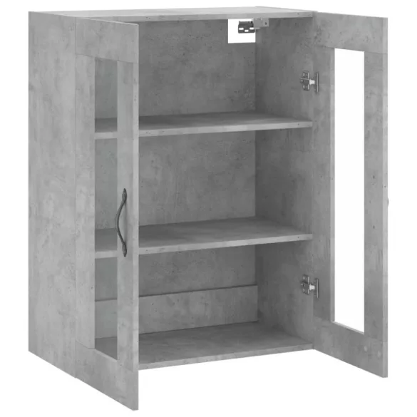 betonszürke szerelt fa fali szekrény 69,5 x 34 x 90 cm