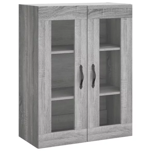 szürke sonoma szerelt fa fali szekrény 69,5 x 34 x 90 cm