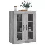 szürke sonoma szerelt fa fali szekrény 69,5 x 34 x 90 cm