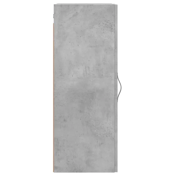 betonszürke szerelt fa fali szekrény 34,5x34x90 cm