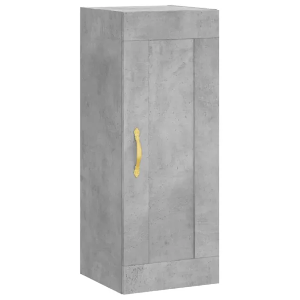 betonszürke szerelt fa fali szekrény 34,5x34x90 cm