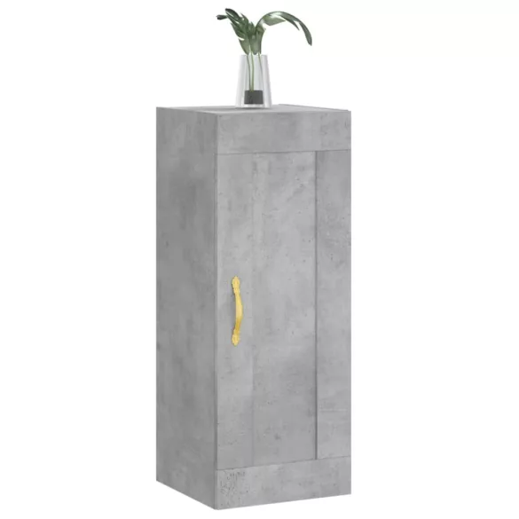 betonszürke szerelt fa fali szekrény 34,5x34x90 cm