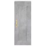 betonszürke szerelt fa fali szekrény 34,5x34x90 cm