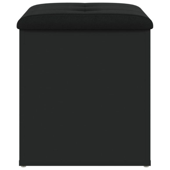 fekete szerelt fa tárolópad 42 x 42 x 45 cm