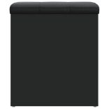 fekete szerelt fa tárolópad 42 x 42 x 45 cm