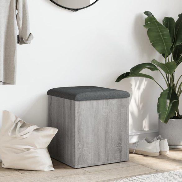 szürke sonoma színű szerelt fa tárolópad 42 x 42 x 45 cm