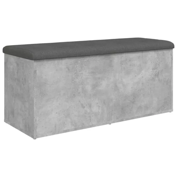 betonszürke szerelt fa tárolópad 102 x 42 x 45 cm