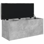betonszürke szerelt fa tárolópad 102 x 42 x 45 cm
