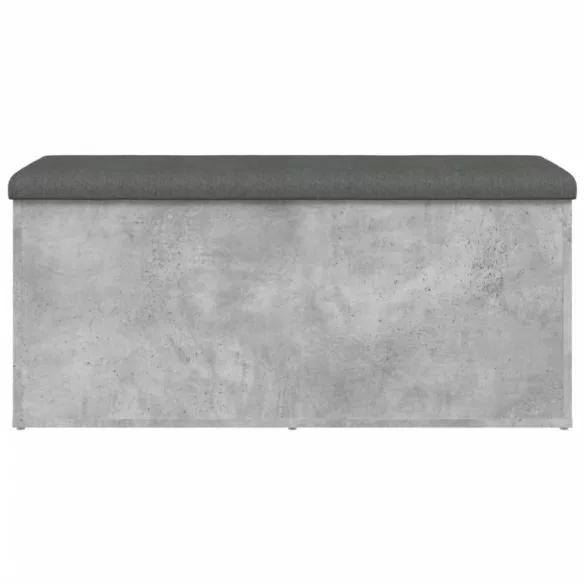 betonszürke szerelt fa tárolópad 102 x 42 x 45 cm