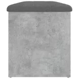 betonszürke szerelt fa tárolópad 102 x 42 x 45 cm